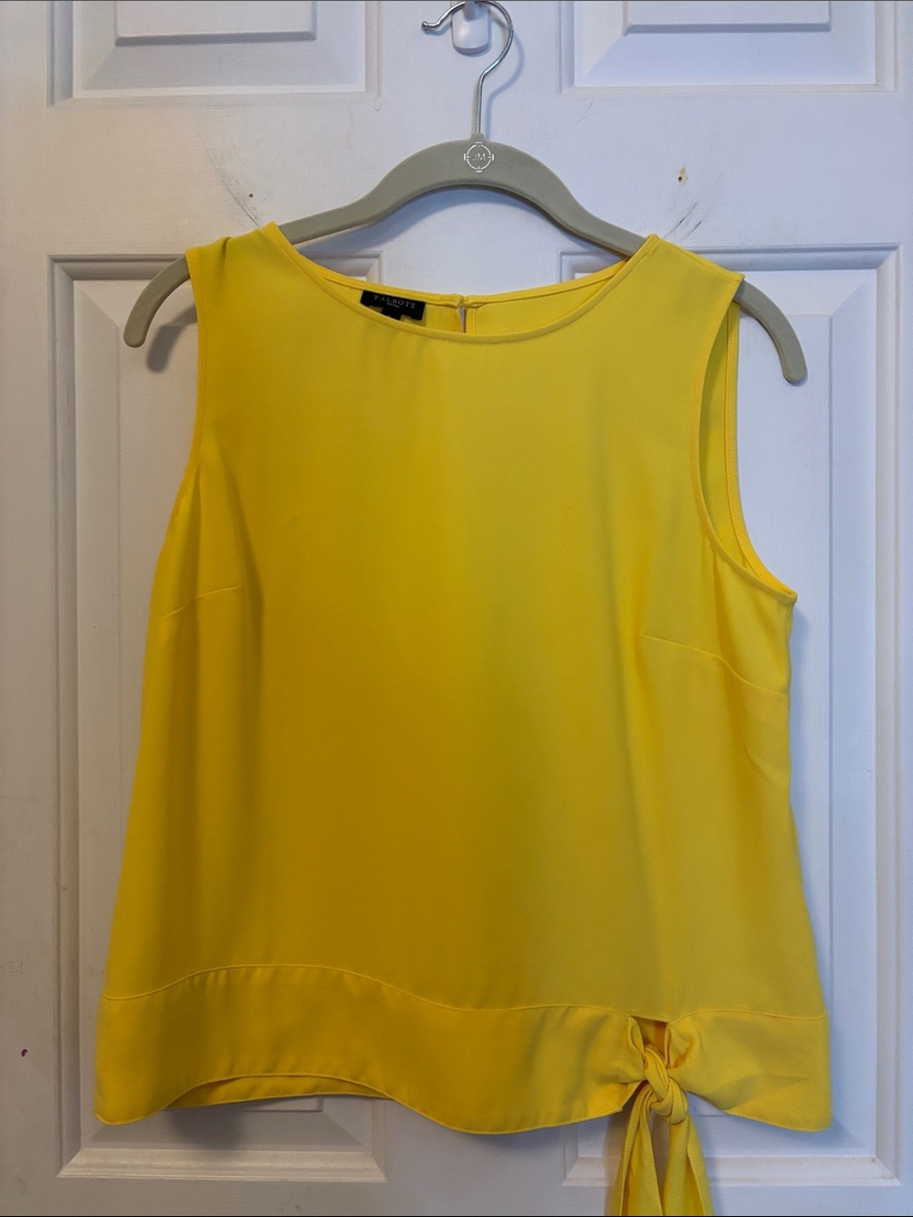 Talbots Bright Yellow Sleeveless Tie-Hem Tank Top Size 8P